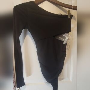 RUE 21 BLACK BODYSUIT, SIZE SMALL NWT